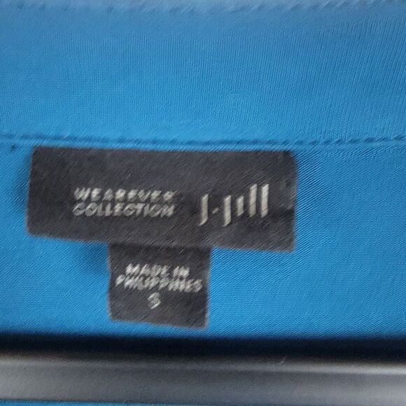 J. Jill Wearever Collection Single Button Cardigan Teal Womens Small Slinky - Picture 2 of 14
